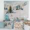 Designart - Little House In The Winter Mountains - Traditional Canvas Wall Art Print